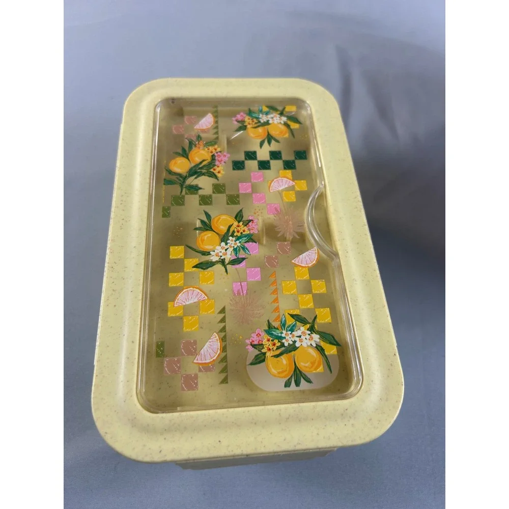 3pc Box Set Pastel Pink Blue Yellow Divided Lunch Containers‎ missing utensils